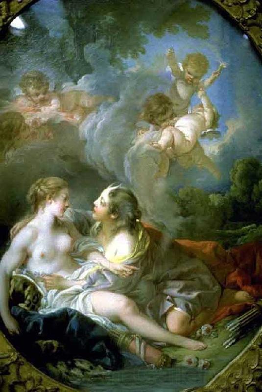 Francois Boucher Jupiter as Diana Surprises Callisto Norge oil painting art